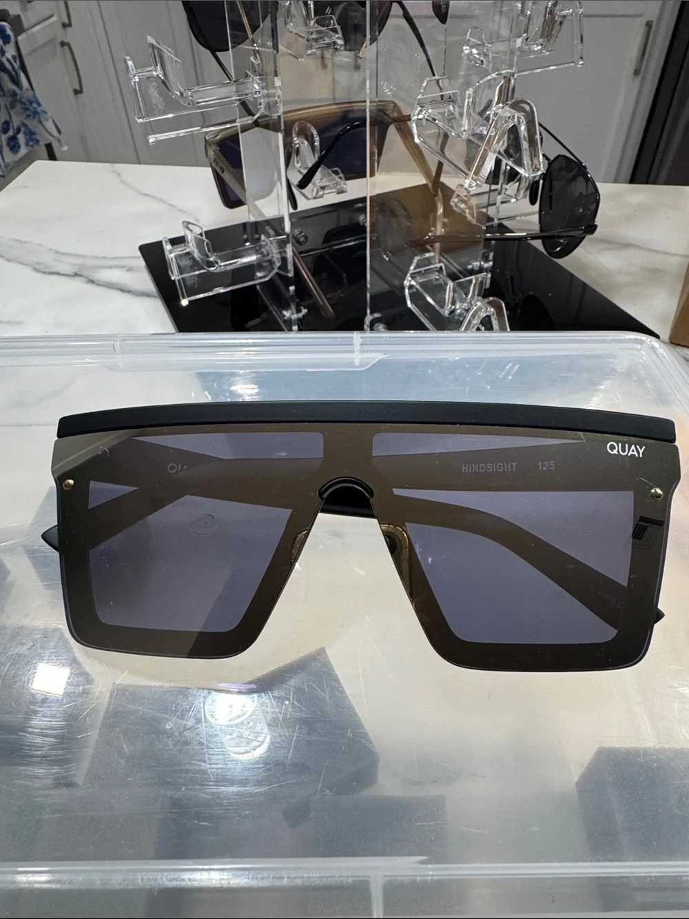 Quay Australia Nightfall Shield Sunglasses on display 125 Lens Cat 3
